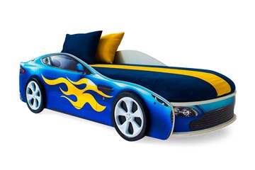 Кровать-машина в детскую Бондимобиль синий в Рязани
