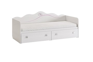 Детская кровать Фэнтези с ящиками, белый рамух в Рязани