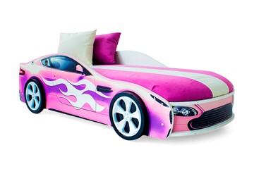 Кровать-машина детская Бондимобиль розовый в Рязани