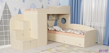 Детская кровать-шкаф Кадет-2, корпус Дуб, фасад Дуб в Рязани
