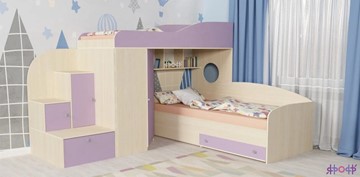 Детская кровать-шкаф Кадет-2, корпус Дуб, фасад Ирис в Рязани