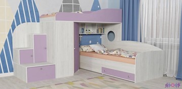 Детская кровать-шкаф Кадет-2, корпус Винтерберг, фасад Ирис в Рязани