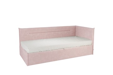 Детская кровать 0.9 Альба (Тахта), нежно-розовый (велюр) в Рязани