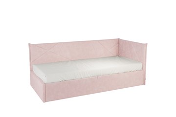 Кровать детская 0.9 Бест (Тахта), нежно-розовый (велюр) в Рязани