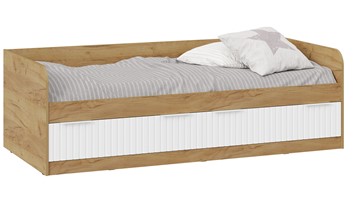 Односпальная детская кровать Хилтон Тип 1 900 (Дуб Крафт Золотой/Белый матовый) в Рязани