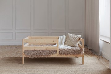 Кровать односпальная детская Софа, без покраски в Рязани