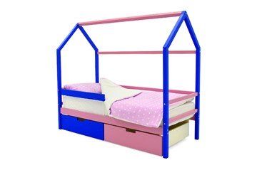 Кровать-домик детская Svogen синий-лаванда в Рязани
