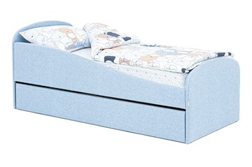 Детская кровать с ящиком Letmo небесный (рогожка) в Рязани