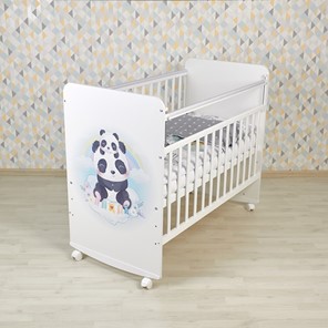 Кроватка детская Фея 702 Милые панды, белый в Рязани