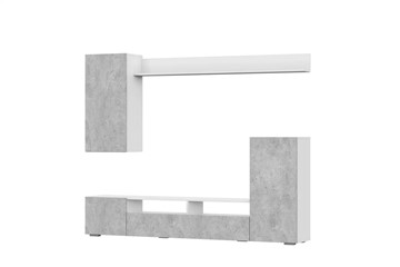 Набор мебели в гостиную МГС-4, белый/цемент светлый в Рязани