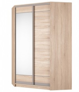 Угловой шкаф Аларти (YA-230х1400(602) (4) Вар. 5; двери D1+D2), с зеркалом в Рязани