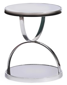 Кофейный столик GROTTO (mod. 9157) металл/дымчатое стекло, 42х42х50, хром в Рязани