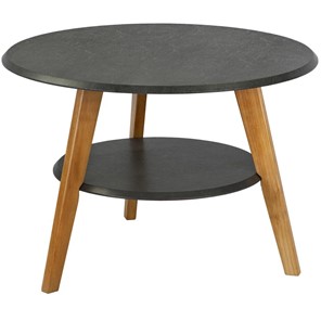 Круглый стол Мебелик BeautyStyle 17 (серый бетон-бук) в Рязани