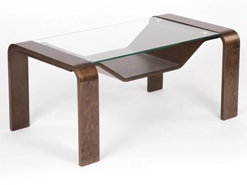 Стеклянный столик Мебелик Гурон 1 (орех) в Рязани