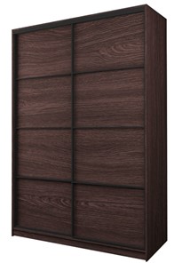 Шкаф 2-х дверный Аллоджио MAX МШ-23-6-16-11, Профиль Черный/Цвет Венге в Рязани
