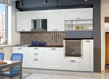 Кухонный гарнитур Квадро 2700, цвет Белая лиственница в Рязани