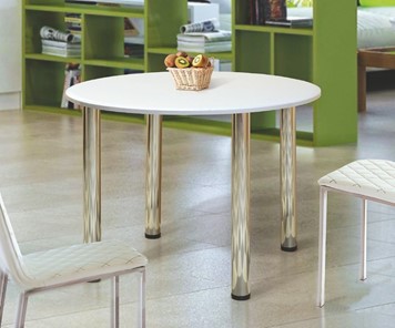 Мини-стол на кухню Круглый 900 на металлических опорах в Рязани