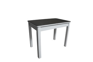 Кухонный стол раскладной Айсберг-2СТ белое/черное/прямые массив в Рязани