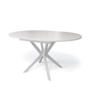 Кухонный стол раскладной Kenner B1300 (Белый/Стекло белое сатин) в Рязани