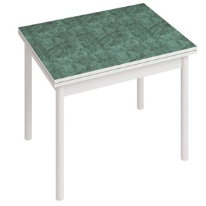 Обеденный стол СТ22, Белый/Зеленый мрамор в Рязани
