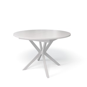 Обеденный раздвижной стол Kenner B1100 (Белый/Стекло белое сатин) в Рязани