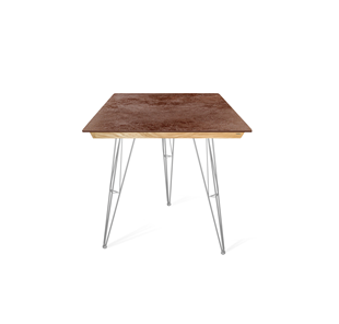 Керамический кухонный стол SHT-TU10 (3 шт.)/ТT8 60/60 (хром лак/прозрачный лак/коричневая сепия) в Рязани