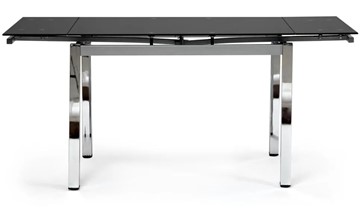 Стеклянный стол CAMPANA ( mod. 346 ) металл/стекло 70x110/170x76, хром/черный арт.11413 в Рязани