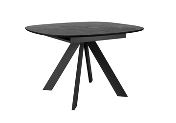 Керамический стол DikLine BK100 Керамика Черный мрамор/подстолье черное/опоры черные в Рязани