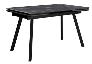 Керамический обеденный стол DikLine SKA125 Керамика Серый мрамор/подстолье черное/опоры черные (2 уп.) в Рязани