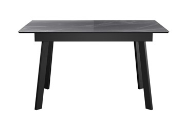 Керамический обеденный стол DikLine SKH125 Керамика Серый мрамор/подстолье черное/опоры черные (2 уп.) в Рязани