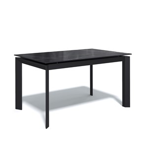 Кухонный стол раздвижной DT1400 (черный/стекло камень черный сатин) в Рязани