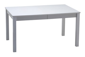 Раздвижной стол Нагано-2 стекло белое opti (хром-лак) в Рязани
