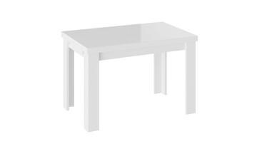 Раздвижной стол Норман тип 1, цвет Белый/Стекло белый глянец в Рязани