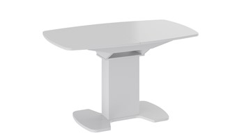 Раздвижной стол Портофино (СМ(ТД)-105.02.11(1)), цвет Белый глянец/Стекло белое в Рязани