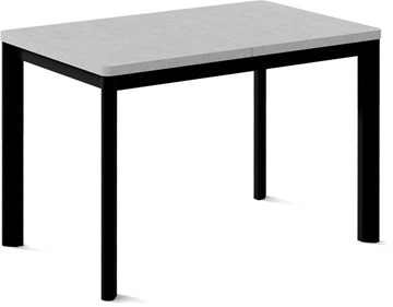 Стол обеденный раскладной Токио-2L (ноги металлические черные, светлый цемент) в Рязани