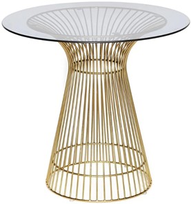Стол из стекла ARGO (mod. DT1471) металл/стекло, D80x74.5 черный/золотой в Рязани