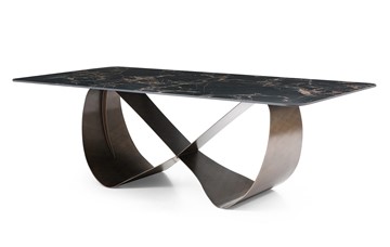Керамический кухонный стол DT9305FCI (240) черный керамика/бронзовый в Рязани