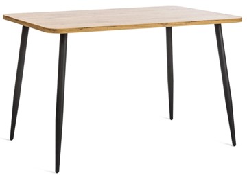 Кухонный обеденный стол PLUTO ЛДСП/металл, 120x80x77, Дуб вотан/Черный арт.19317 в Рязани