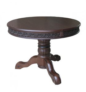 Деревянный стол на кухню Милорд 110х160, Орех + Патина в Рязани