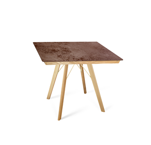 Керамический кухонный стол SHT-TU9/ТT8 60/60 (прозрачный лак/прозрачный лак/коричневая сепия) в Рязани