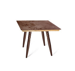 Керамический обеденный стол SHT-TU15 (4 шт.)/ТT8 60/60 (медный металлик/прозрачный лак/коричневая сепия) в Рязани