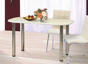 Кухонный стол Марибель 1300х700 на металлических опорах в Рязани