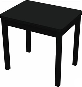 Кухонный стол раскладной Бари дерево №8 (стекло черное/черный) в Рязани
