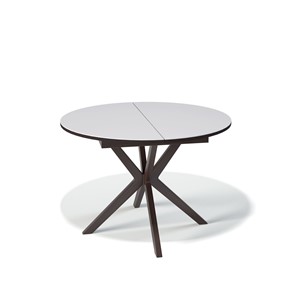 Обеденный круглый стол Kenner B1100 (Венге/Стекло белое сатин) в Рязани