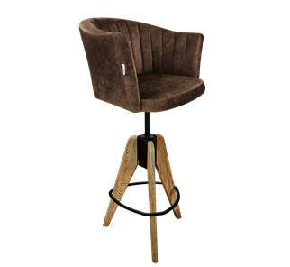 Барный стул SHT-ST42-1 / SHT-S92 (кофейный трюфель/браш.коричневый/черный муар) в Рязани