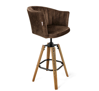 Барный стул SHT-ST42-1 / SHT-S93 (кофейный трюфель/браш.коричневый/черный муар) в Рязани