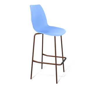 Барный стул SHT-ST29/S29 (голубой pan 278/медный металлик) в Рязани
