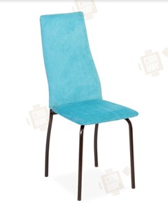 Обеденный стул Волна, каркас металл коричневый, инфинити бирюза в Рязани