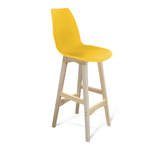 Барный стул SHT-ST29/S65 (желтый ral 1021/прозрачный лак) в Рязани