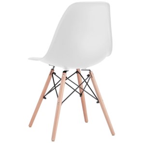 Комплект обеденных стульев 4 шт. BRABIX "Eames CF-010", пластик белый, опоры дерево/металл, 532630, 2033A в Рязани